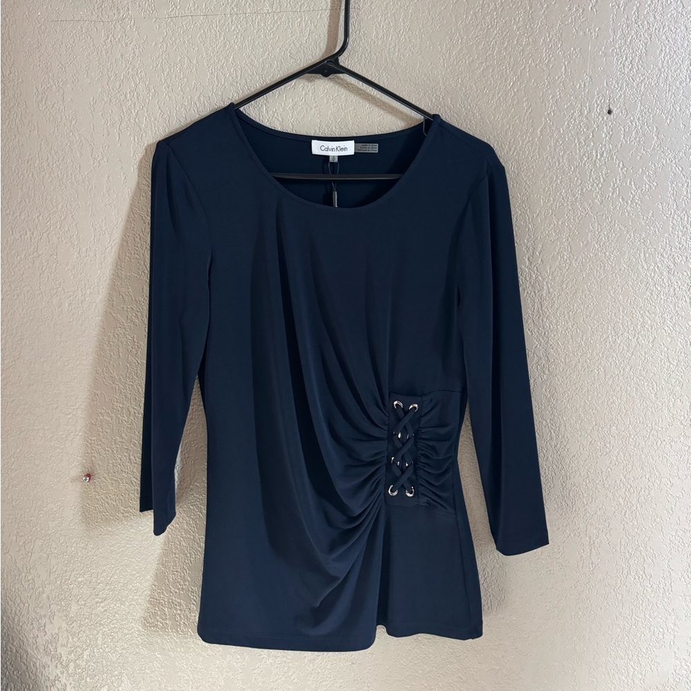 Calvin Klein Dark Blue Long Sleeve Dress